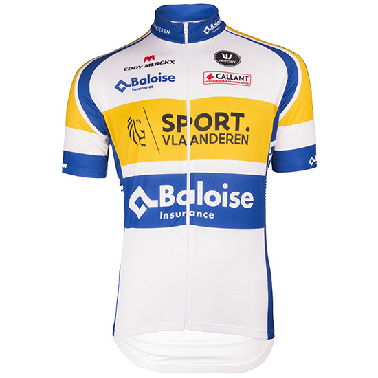 Maglia Sport Vlaanderen Baloise 2016 bianco e giallo - Clicca l'immagine per chiudere