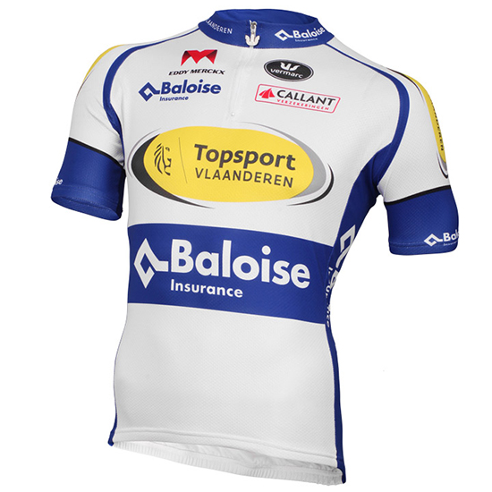 Maglia Sport Vlaanderen Baloise 2017 bianco e giallo