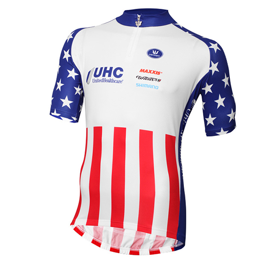 Maglia United Healthcare Manica Lunga 2016 rosso e bianco