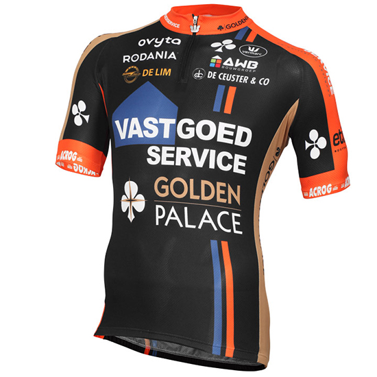 Maglia Vastgoedservice Golden Palace 2015 nero e arancione