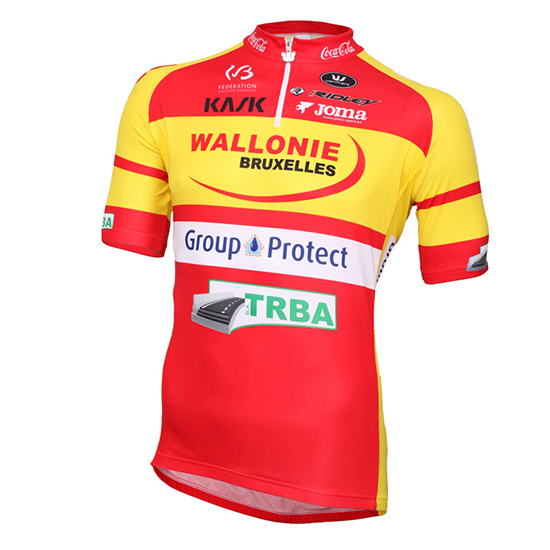 Maglia Wallonie Bruxelles 2016 giallo e rosso