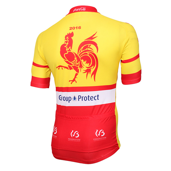 Maglia Wallonie Bruxelles 2016 giallo e rosso