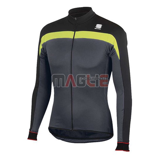 Maglia Sportful manica lunga 2016 nero e giallo