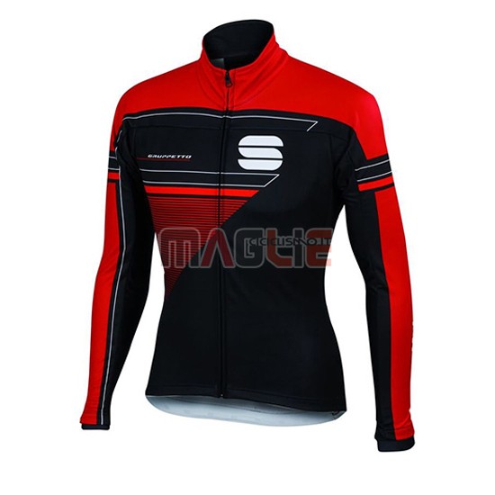 Maglia Sportful manica lunga 2016 rosso nero - Clicca l'immagine per chiudere