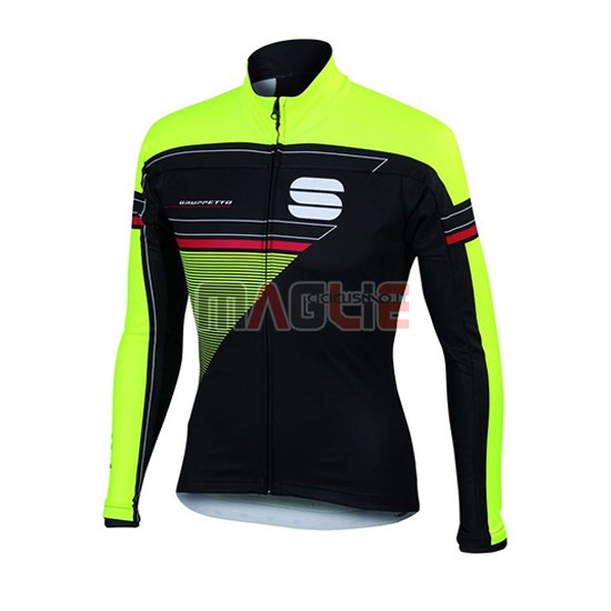 Maglia Sportful manica lunga 2016 verde e nero