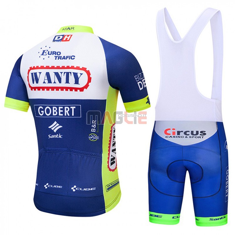 Maglia Wanty Manica Corta 2018 Blu e Bianco - Clicca l'immagine per chiudere