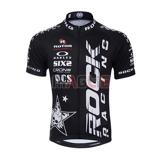 Maglia Rock racing manica corta 2016 bianco e nero