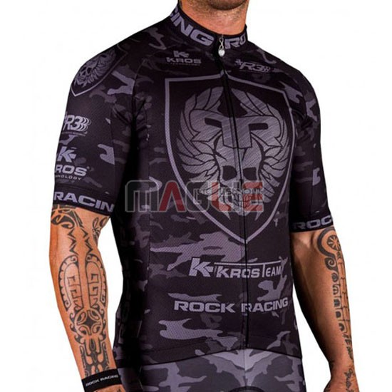 Maglia Rock racing manica corta 2016 marrone e grigio