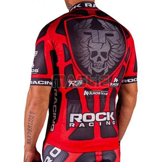 Maglia Rock racing manica corta 2016 rosso e marrone - Clicca l'immagine per chiudere