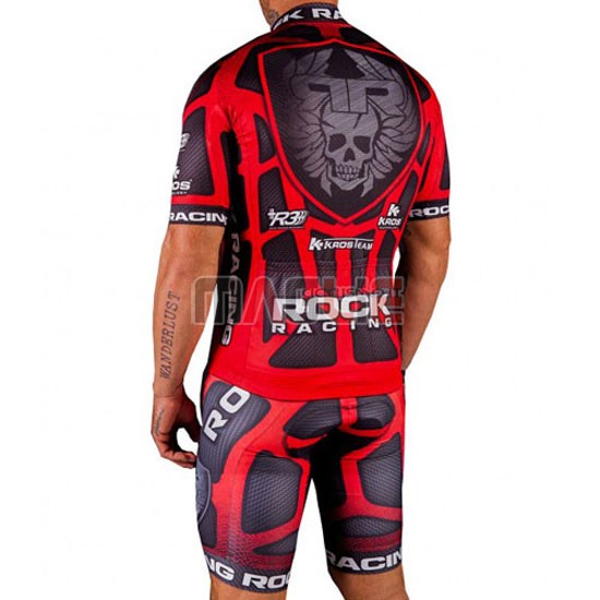 Maglia Rock racing manica corta 2016 rosso e marrone - Clicca l'immagine per chiudere