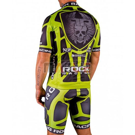 Maglia Rock racing manica corta 2016 verde e marrone