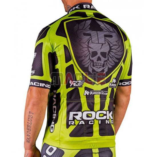 Maglia Rock racing manica corta 2016 verde e marrone