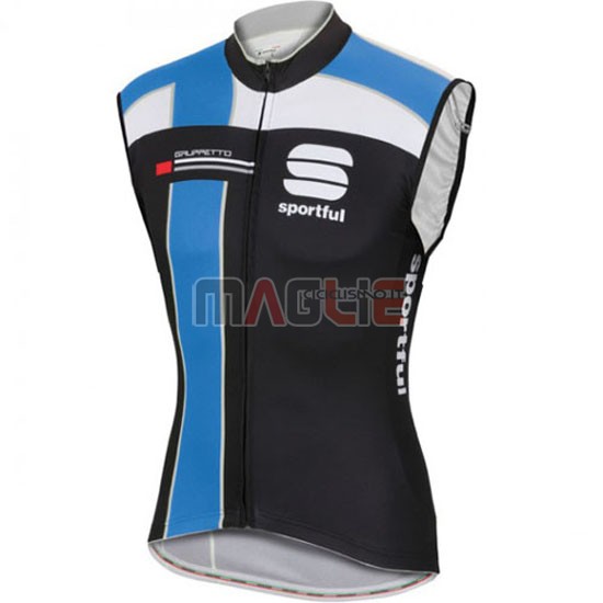 Gilet antivento Sportful 2016 nero e blu