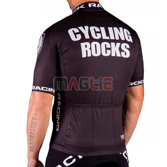 Maglia Rock racing manica corta 2016 marrone e bianco