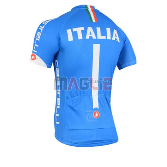 Maglia Italia manica corta 2015 bianco e celeste