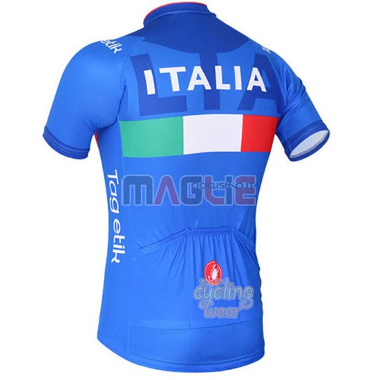 Maglia Italia manica corta 2016 bianco e blu