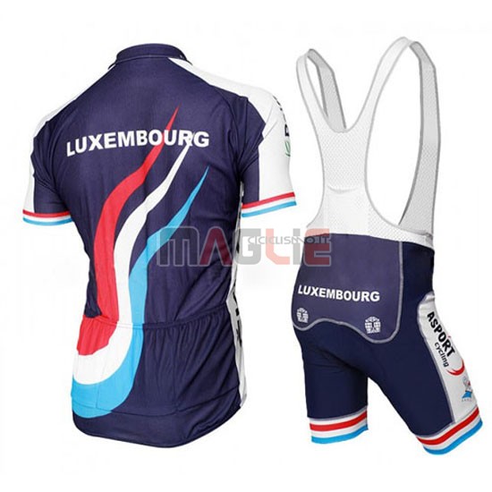 Maglia Lussemburgo manica corta 2016 blu e bianco