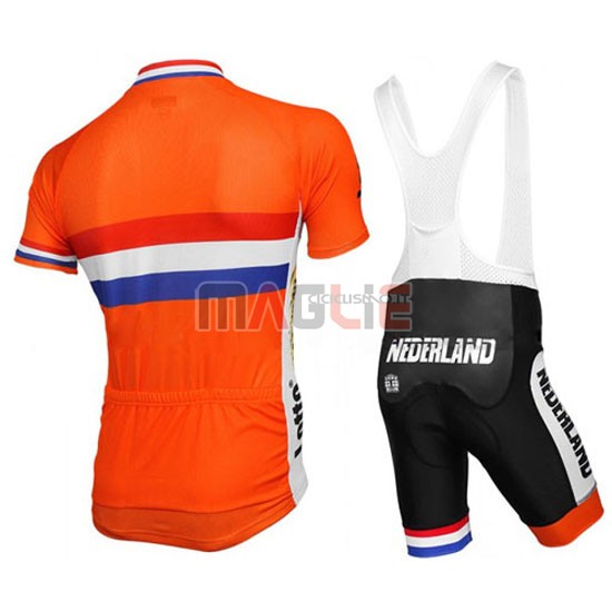 Maglia Netherlands manica corta 2016 arancione e blu