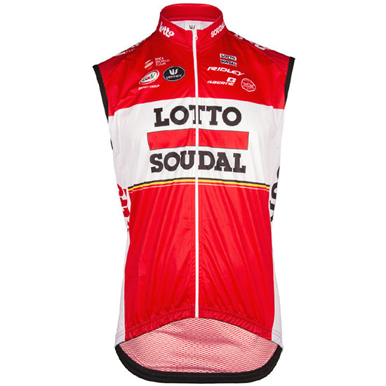 Gilet Antivento Lotto Soudal 2017 rosso e bianco - Clicca l'immagine per chiudere