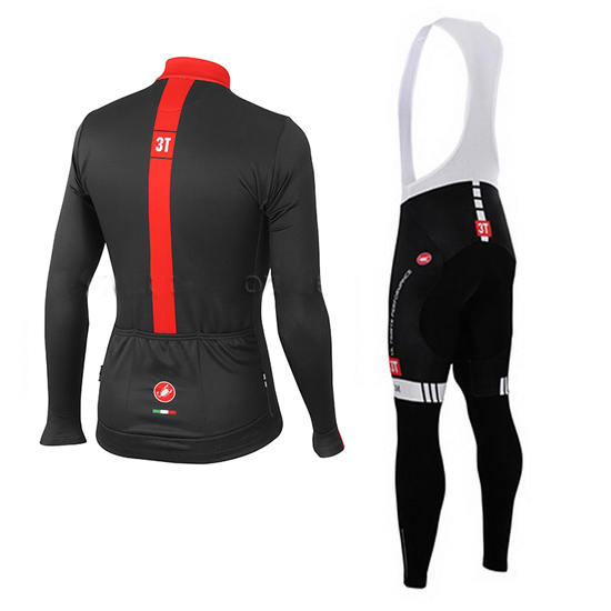 Maglia Castelli 3T Manica Lunga 2015 nero e rosso