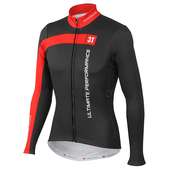 Maglia Castelli 3T Manica Lunga 2015 nero e rosso