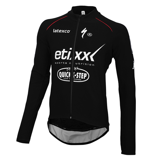 Maglia Ettix Quick Step Manica Lunga 2015 nero e bianco