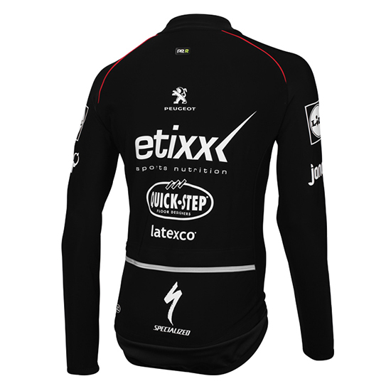 Maglia Ettix Quick Step Manica Lunga 2015 nero e bianco