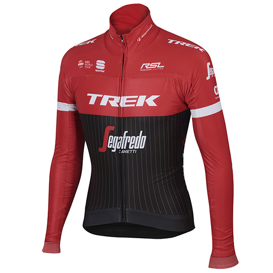 Maglia Trek Segafredo Manica Lunga 2017 nero e rosso