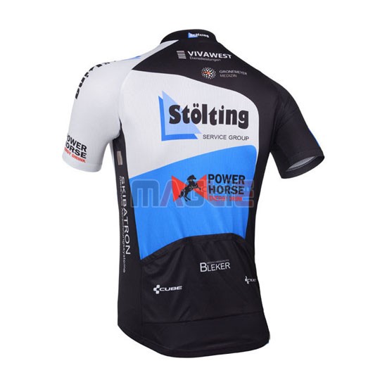 Maglia Stolting manica corta 2013 nero e celeste