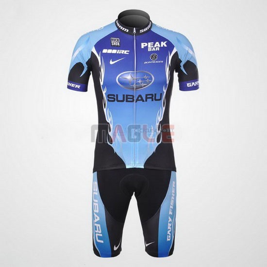 Maglia Subaru manica corta 2011 celeste e nero