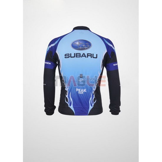 Maglia Subaru manica lunga 2011 celeste e nero