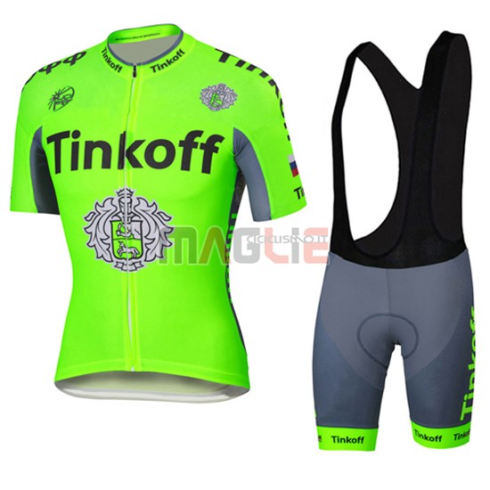 Maglia Thinkoff manica corta 2016 verde e grigio