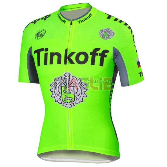 Maglia Thinkoff manica corta 2016 verde e grigio