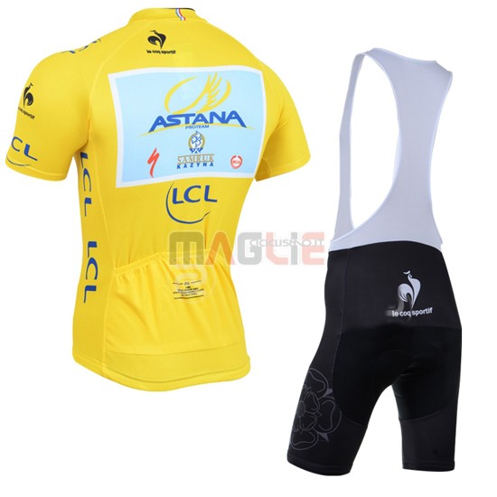 Maglia Tour de France Astana manica corta 2014 giallo