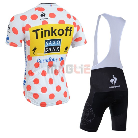 Maglia Tour de France SaxoBank manica corta 2014 bianco e rosso