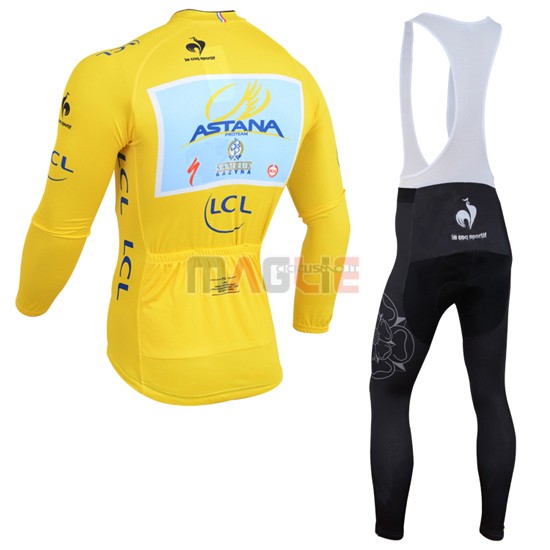 Maglia Tour de France Astana manica lunga 2014 giallo