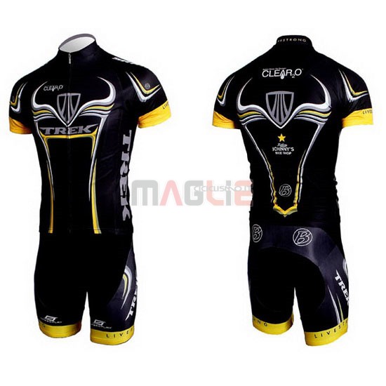 Maglia Trek manica corta 2009 nero e giallo