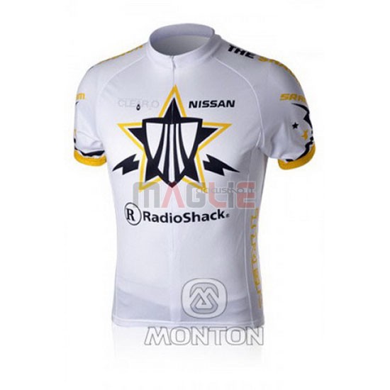 Maglia Trek manica corta 2010 bianco e giallo