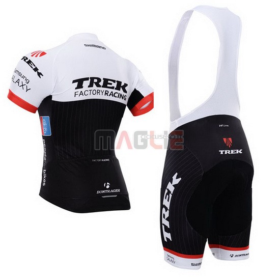 Maglia Trek manica corta 2015 bianco e nero