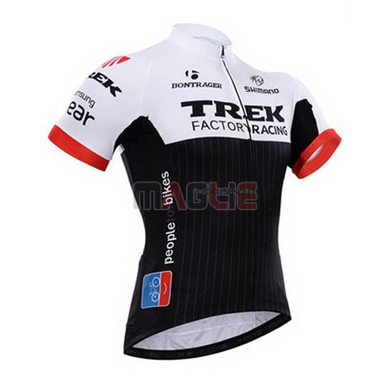 Maglia Trek manica corta 2015 bianco e nero