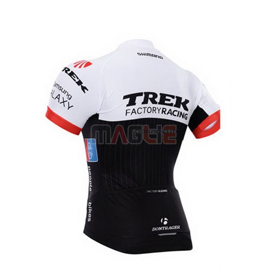 Maglia Trek manica corta 2015 bianco e nero