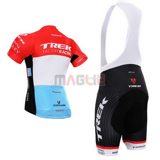 Maglia Trek manica corta 2015 bianco e rosso