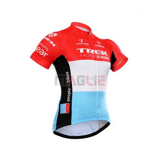 Maglia Trek manica corta 2015 bianco e rosso