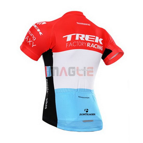 Maglia Trek manica corta 2015 bianco e rosso