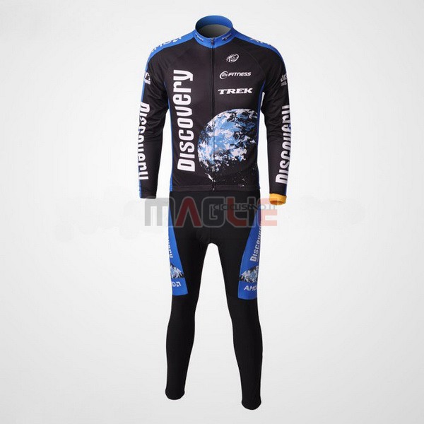Maglia Trek manica lunga 2007 nero e blu