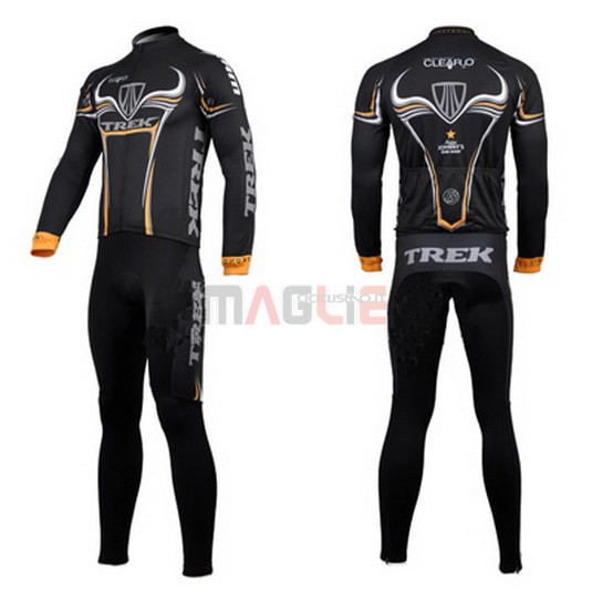 Maglia Trek manica lunga 2009 nero e giallo