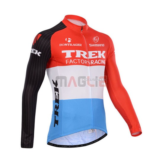 Maglia Trek manica lunga 2014 rosso e bianco