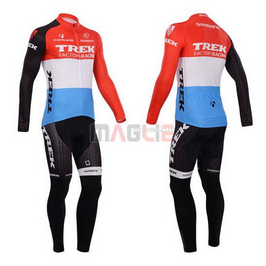 Maglia Trek manica lunga 2014 rosso e bianco