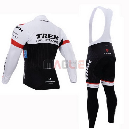 Maglia Trek manica lunga 2015 bianco e nero