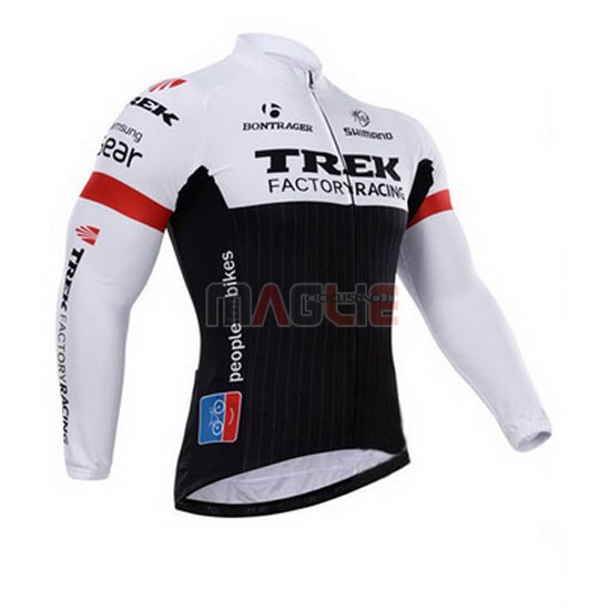 Maglia Trek manica lunga 2015 bianco e nero